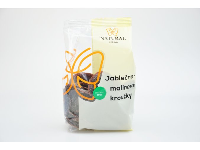 Jablečno malinové kroužky 300g