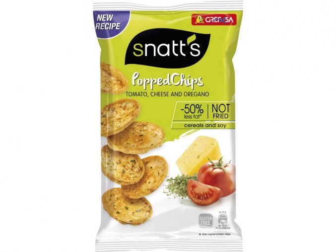 Pečený snack s příchutí rajčat, sýra a oregána - Snatt's 75g