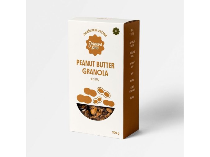 peanut butter granola krabicka ctverec