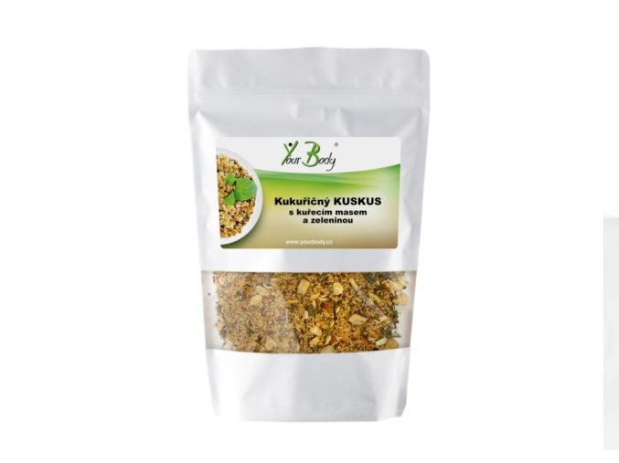 KUKUŘIČNÝ kuskus s kuřecím masem a zeleninou 250g