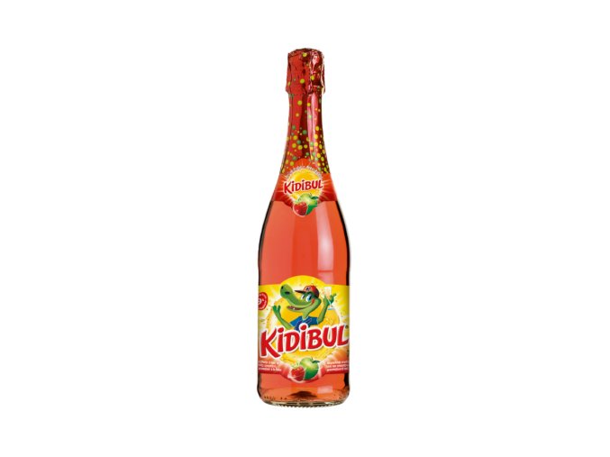 Dětský šumivý nápoj 99% jablko, jahoda - Kidibul 750 ml