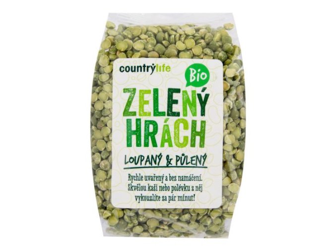 Hrách zelený půlený