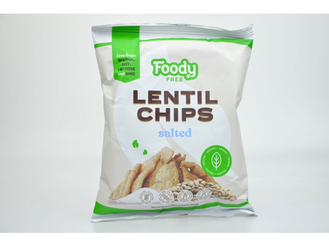 Čočkové LENTIL chipsy solené - Vegan - FoodyFree 50g