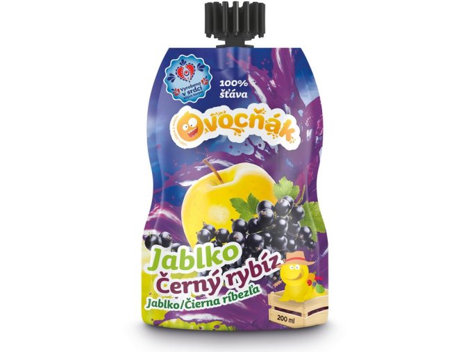 Ovocňák mošt jablko černý rybíz 200ml
