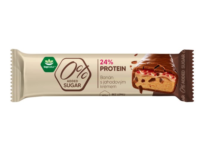 Protein tyčinka Banán s jahodovým krémem Topnatur 40g