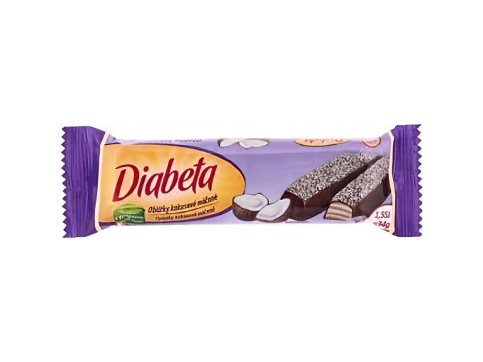 Diabeta kokosová máčená 34g