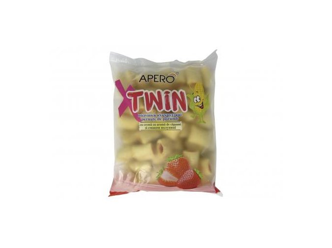 Kukuřičné polštářky s jahodovou náplní Apero 140g