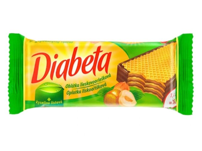Diabeta Oplatka oříšková 32 g