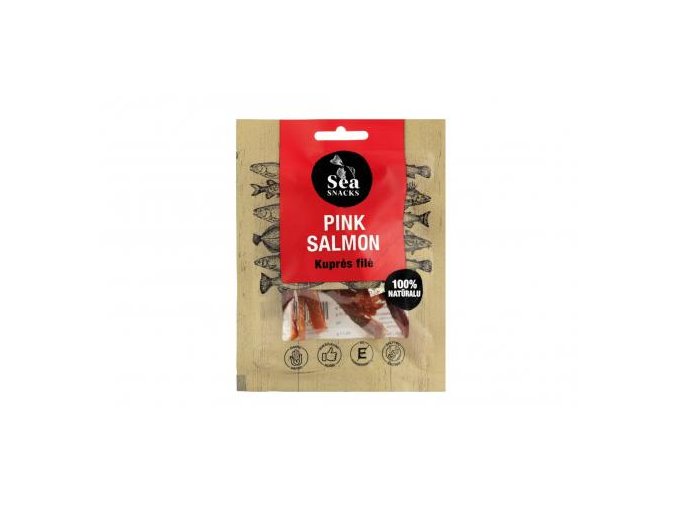Rybí Jerky Filety z růžového lososa – Seasnacks 30g