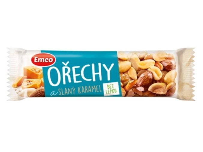 EMCO TYČINKA S OŘECHY A SLANÝM KARAMELEM 35 G