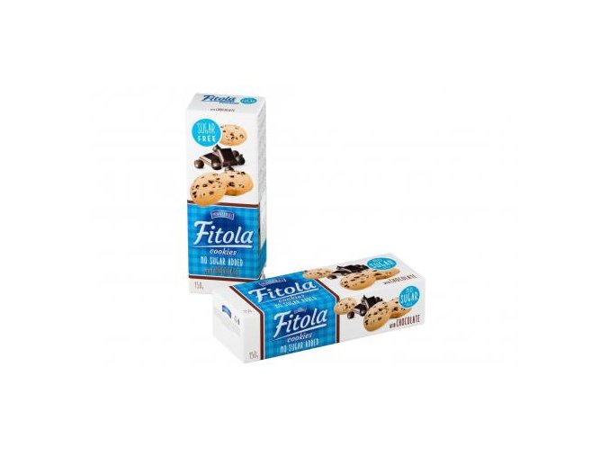 Sušenky s čokoládou bez přidaného cukru Fitola 150g