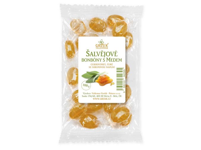 Grešík Šalvějové bonbóny s medem 100g