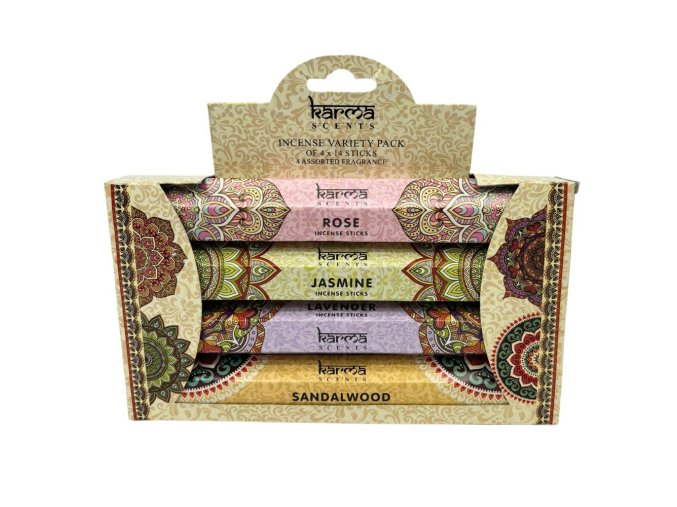 ARÔME Karma sada vonných tyčinek - 4 vůně x 14 tyčinek