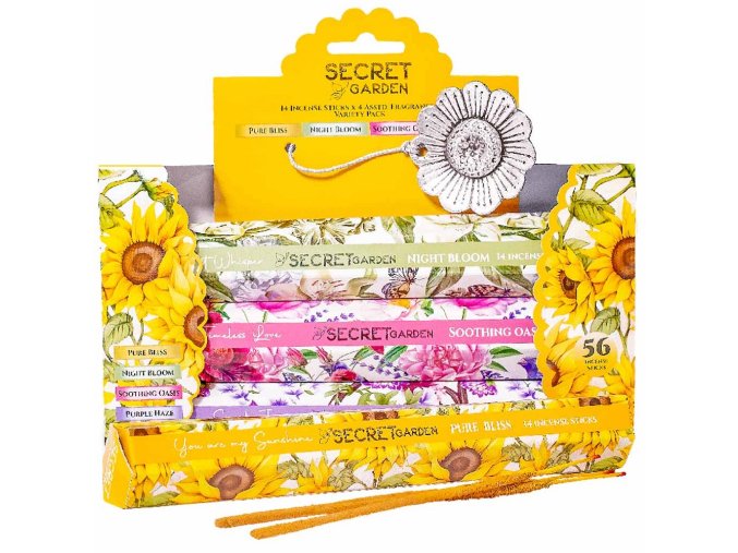 ARÔME Sada vonných tyčinek Secret garden - 4 vůně x 14 tyčinek