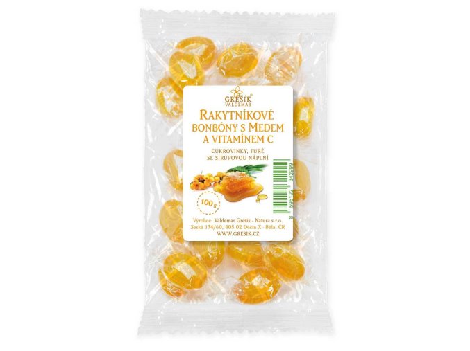 Rakytníkové bonbóny s medem a vitamínem C