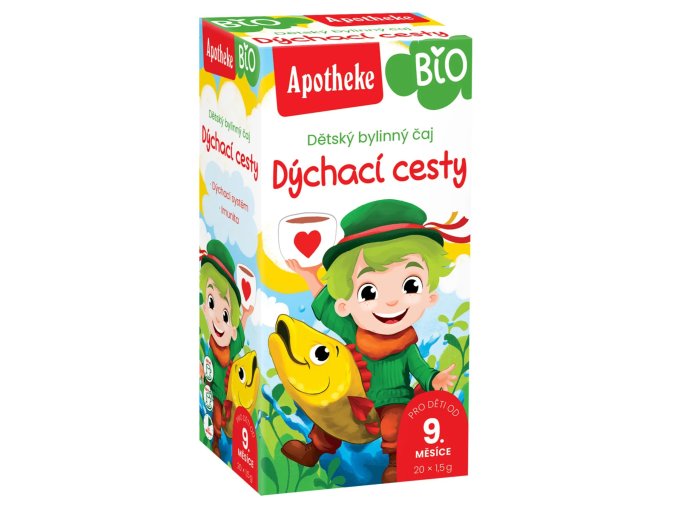 Apotheke Bylinář Dětský čaj dýchací cesty BIO, 20 sáčků
