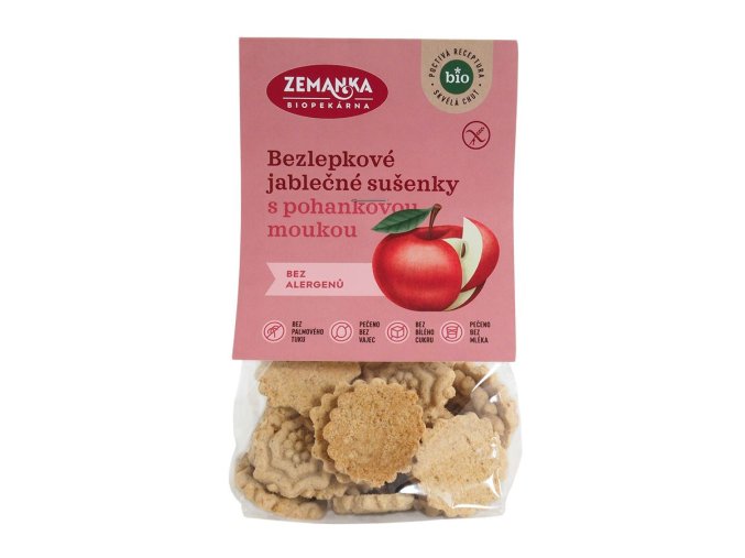 Bezlepkové pohankovo jablečné bio sušenky