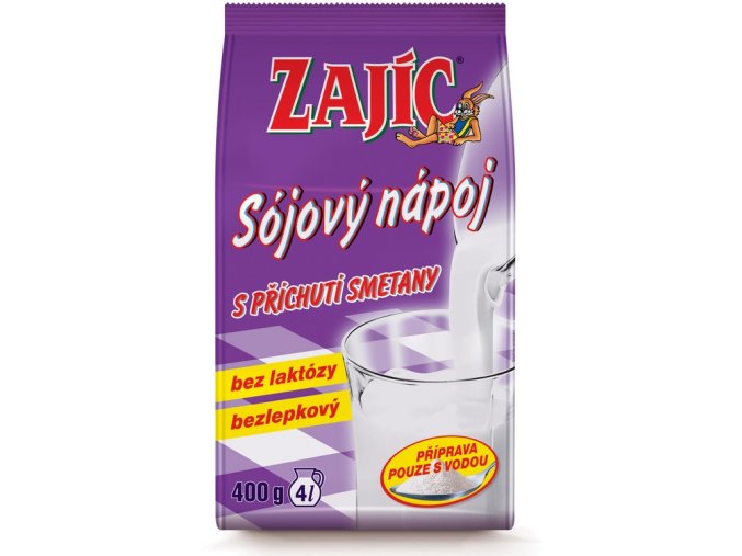 6254 sojovy napoj zajic s prichuti smetany 400g sacek