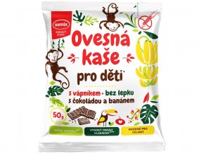 11144 ovesna kase pro deti s vapnikem s cokoladou a bananem 50g