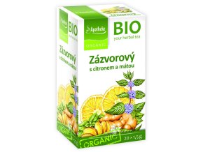 Bio Zázvor s citronem a mátou čaj 20x1,5g