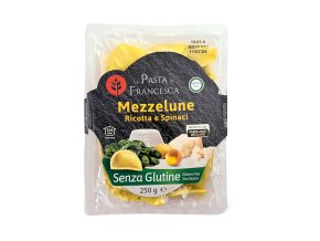 Italské plněné těstoviny Mezzelune Ricotta e Spinaci bez lepku La Pasta di Francesca 250g