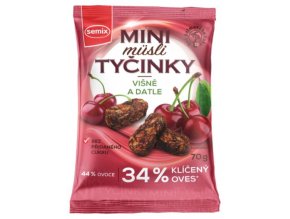 Mini müsli tyčinky s višněmi bez lepku