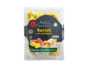 Italské těstoviny Ravioli con prosciutto bez lepku La Pasta di Francesca 250g