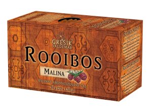 Rooibos Malina bylinný porcovaný čaj 20 sáčků