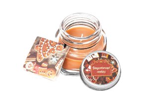 ARÔME Svíčka s přáním 28g - 1 ks, Gingerbread (perníček) - Vánoční