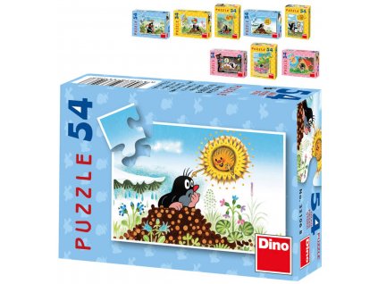 Dino DINO Minipuzzle 54 dílků Krtek (Krteček) 20x13cm 8 druhů skládačka