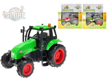 Kids globe KIDS GLOBE Traktor kovový 12 cm světlo zvuk na setrvačník 3 barvy