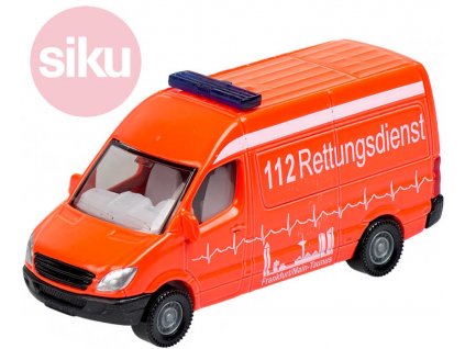 Siku SIKU Auto Ambulance sanitka oranžová kovový model 0805