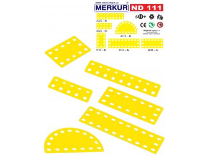 Merkur MERKUR ND111 Desky malé plastové set 24ks náhradní díl *KOVOVÁ STAVEBNICE*