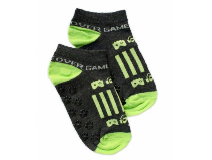 NVT Dětské ponožky s ABS Gameover - grafit Velikost koj. oblečení: