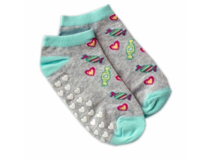 NVT Dětské ponožky s ABS Bonbóny - šedé Velikost koj. oblečení: