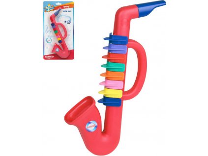 BONTEMPI Dětský saxofon červený 8 klapek plast *HUDEBNÍ NÁSTROJE*