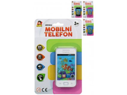 _Ostatní 1_ Telefon dětský mobilní 11cm smartphone na baterie 4 druhy Zvuk AJ