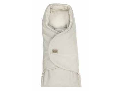 Zavinovací deka s kapucí Little Elite, 100 x 115 cm, Classic LUX - šedá