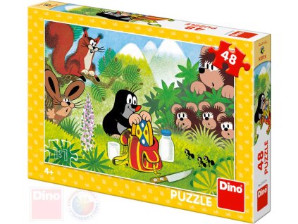 Dino DINO Puzzle Krtek a svačina (Krteček) 26x18cm skládačka 48 dílků