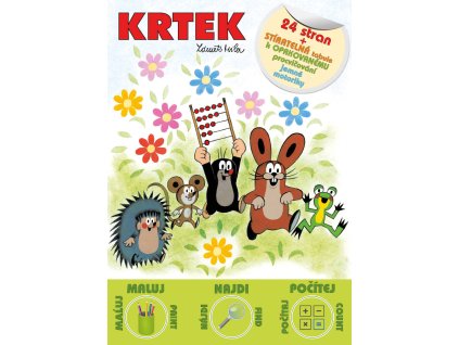 Akim AKIM Maluj, najdi, počítej sešit s aktivitami Krtek (Krteček)