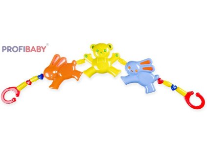 Profibaby PROFIBABY Zábrana řetěz na kočárek Medvěd a Zajíc pro miminko