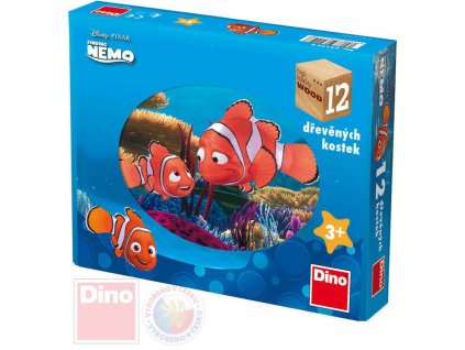 Dino DINO DŘEVO Kostky obrázkové Hledá se Nemo set 12ks kubus *DŘEVĚNÉ HRAČKY*