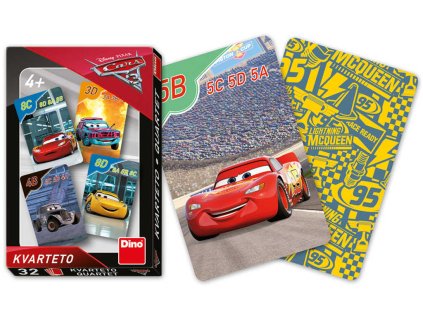 Dino DINO Hra karetní Kvarteto Cars 3 (Auta) *SPOLEČENSKÉ HRY*