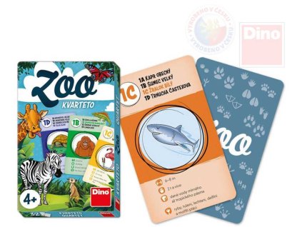 Dino DINO Hra karetní Kvarteto ZOO *SPOLEČENSKÉ HRY*