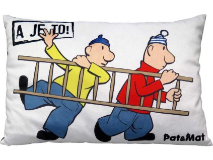 Moravská ústředna MORAVSKÁ ÚSTŘEDNA Polštář Pat a Mat Žebřík 40x30cm A je to! PLYŠ