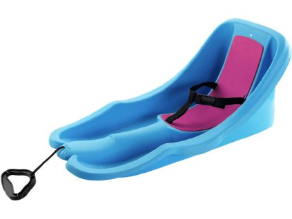 ACRA Boby Baby RIDER s opěrkou a popruhy pro miminko Modré plast
