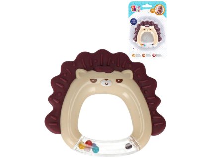 Bam Bam BAM BAM Baby Ježek 11cm chrastítko a kousátko pro miminko plast 2 barvy