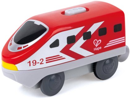 Hape HAPE Lokomotiva Intercity červená vláček na baterie plast