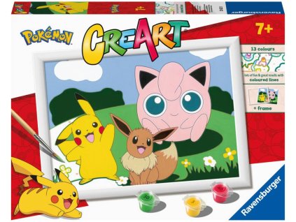 Ravensburger RAVENSBURGER CreArt Pokémoni Namaluj si obraz kreativní set v krabici