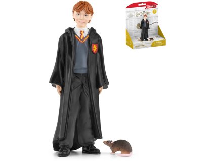 Schleich SCHLEICH Harry Potter set figurka Ron Weasley + krysa Prašivka plast